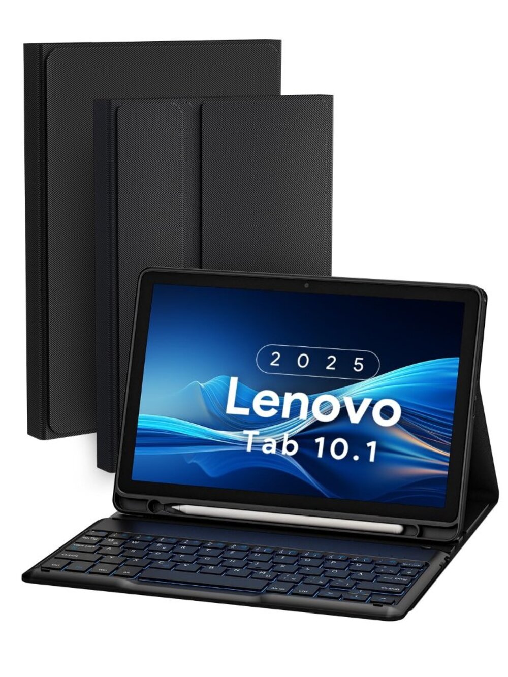 Keyboard Case for Lenovo Tab 10.1 (2025) – TB311FU / S10 / K10C Black
